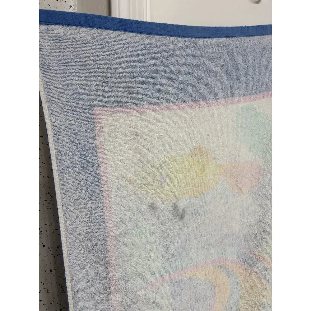 Vintage Seaside Oversized Beach Towel Ocean Tropical Fish Scene 30